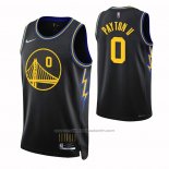 Maillot Golden State Warriors Gary Payton Ii #0 Ville 2021-22 Noir